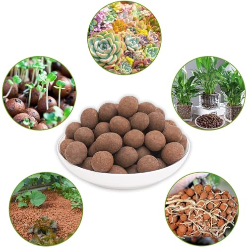 Halatool 10LB Leca Clay Pebbles for Plants 4mm-16mm Clay Balls 100% Natural Hydroton Leca Balls for Indoor Plants Hydroponic Growing Gardening Orchids Drainage Decoration Aquaponics - Image 5