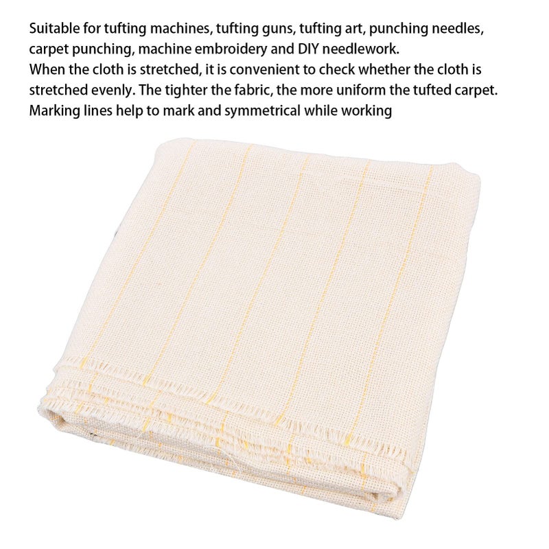 Tufting Cloth With Marked Lines Polyester Cotton Mix Rug Fabric - Image 3