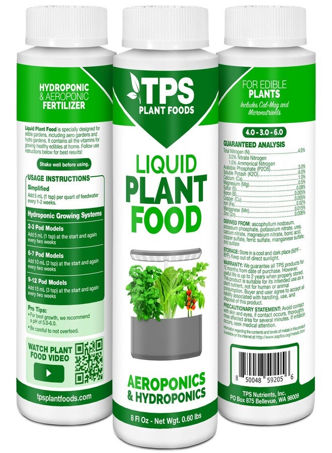 TPS NUTRIENTS Liquid Plant Food for use in AeroGarden, IDOO and Hydroponic Growing Systems, Liquid Fertilizer 8 oz (250mL) - Image 2