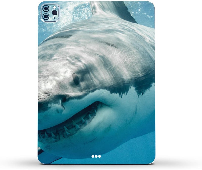 مايتي سكينز غلاف فينيلي قوي من MightySkins متوافق مع Apple iPad Pro 11" M2 الجيل الرابع (2022) - تصميم Great White Shark | واقي، متين، وفريد من نوعه | سهل التطبيق | مصنوع في الولايات المتحدة الأمريكية - Image 2