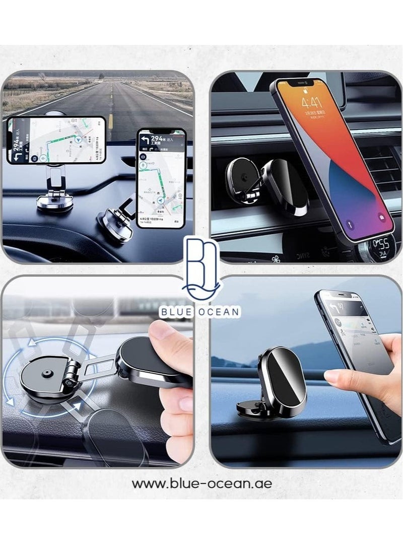 JAJEEK "New Magnetic Car Phone Holder – Foldable Dashboard Mount with 360° Adjustable Rotation, Perfect for Use in Cars, Kitchens, and Other Locations. Features Aluminum Construction for Enhanced Durability." - Image 3