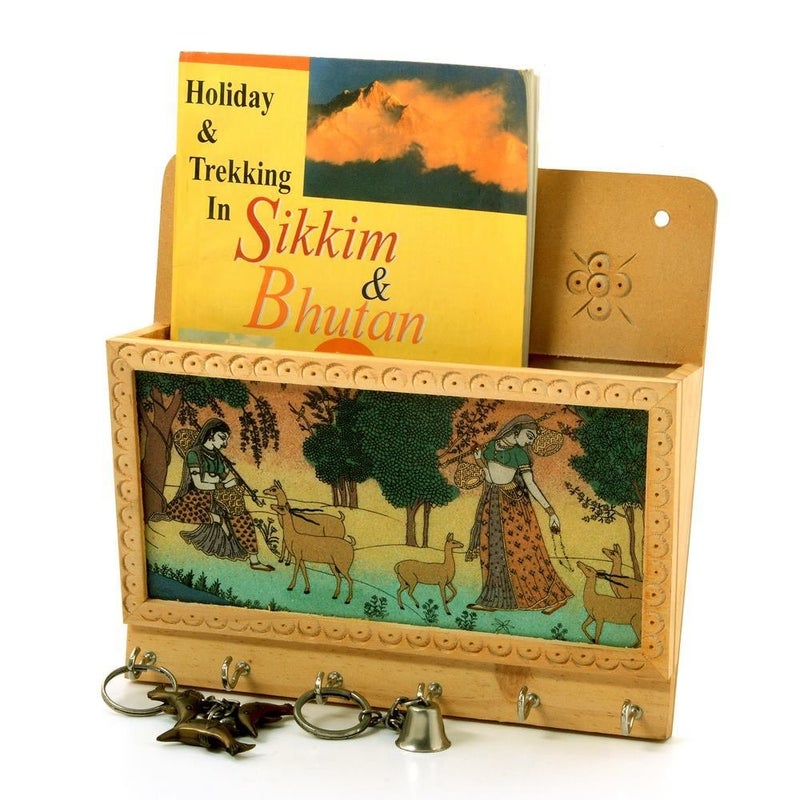 Little India Gemstone Painting Key Magazine Holder 254 cm x 127 cmHCF102 - Image 2