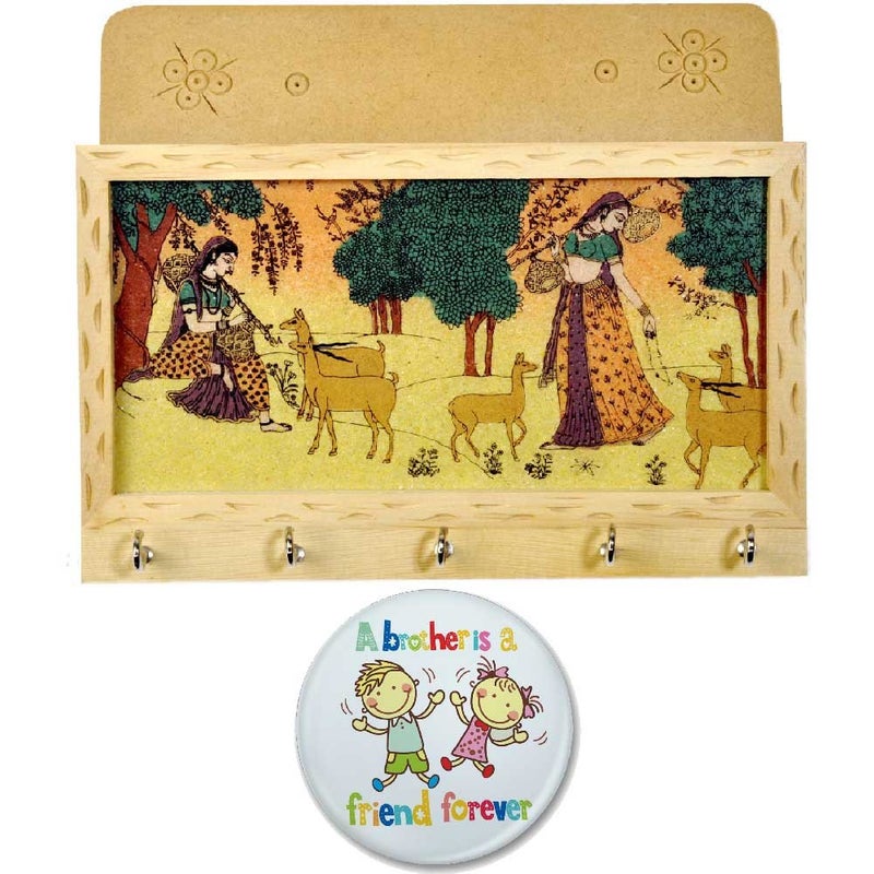 Little India Gemstone Painting Key Magazine Holder 254 cm x 127 cmHCF102 - Image 1