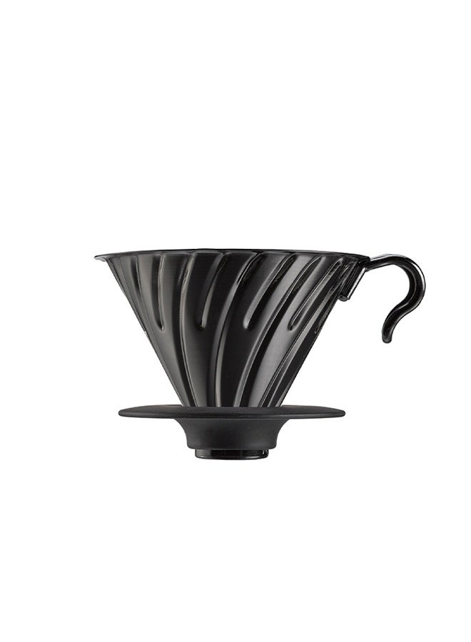 هاريو V60 - وعاء تقطير قهوة معدني رقم 2 - سعة من 2 إلى 4 أكواب، تصميم مريح، احتفاظ معزز بالحرارة