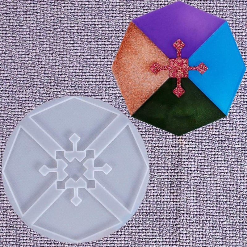 comfrt Resin Silicone Coaster Mold Crystal Epoxy Mold for DIY Craft Resin Casting Cup Mat Bowl Mat Home Decoration - Image 2