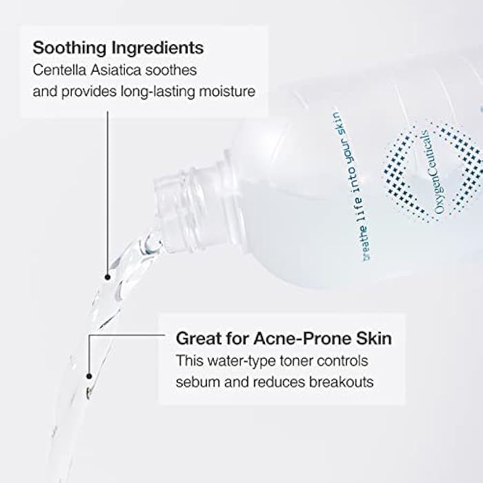 OxygenCeuticals Skin Balancing Toner – Hydrating & pH Balancing Facial Toner with Centella, Lavender & Freesia Extracts, Improves Skin Texture for Oily & Combination Skin. 4.23 fl.oz (120ml) - Image 2