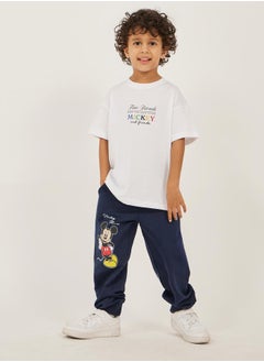 Styli Mickey Mouse Print Drawstring Waist Joggers  - Image 2