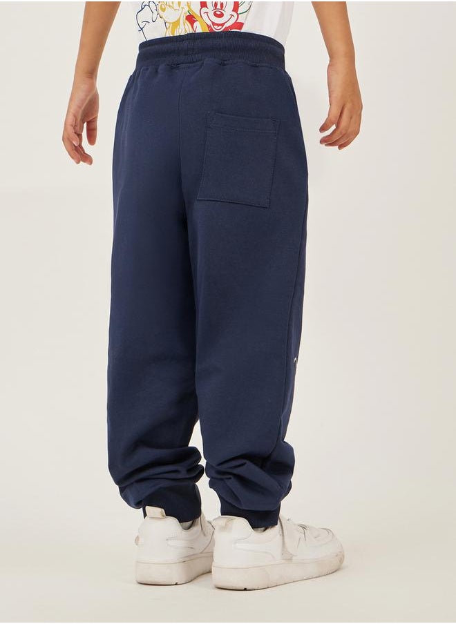 Styli - Mickey Mouse Print Drawstring Waist Joggers - Image 1
