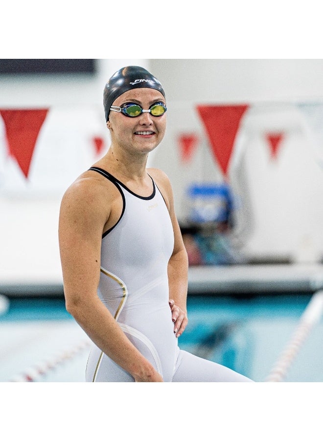 FINIS Tide Goggle Gold Mirror/White -Sleek Racing Goggles - Image 2