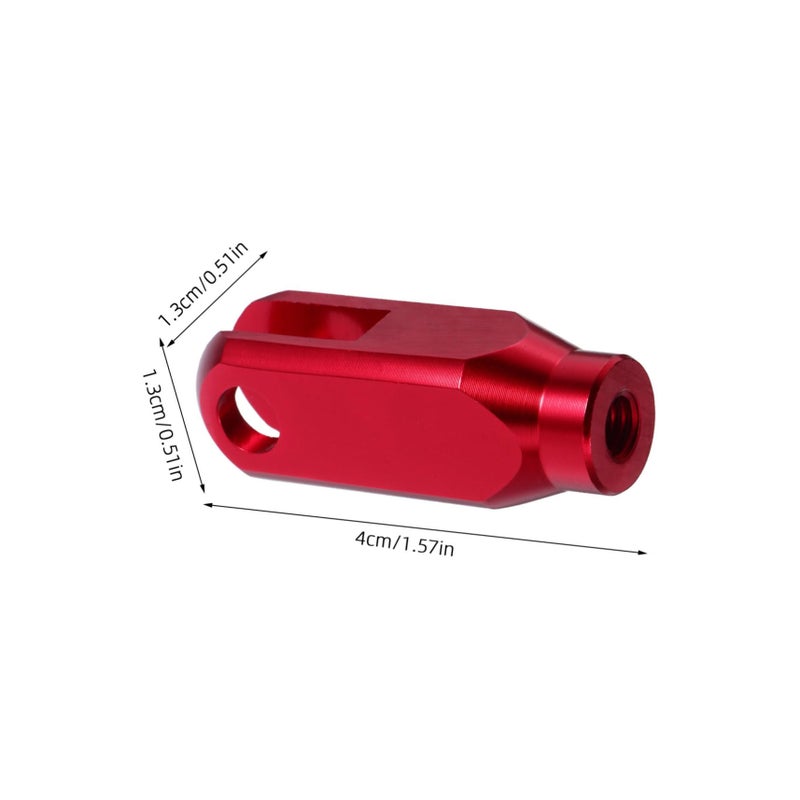 Motorcycle Brake Lever Tip Aluminum Extended U Shaped Design Red Color - Image 3