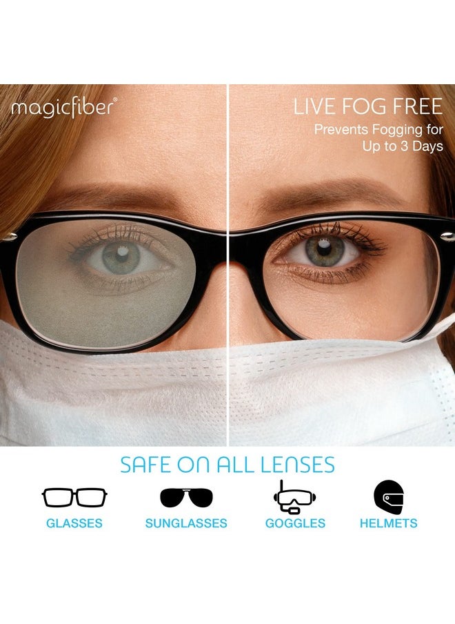 MagicFiber - Anti Fog Cleaning Kit Anti Fog Spray For Glasses Swim Goggles Snorkel Masks Ski Goggles & More! Comes With 2 Microfiber Cleaning Cloths - Image 1