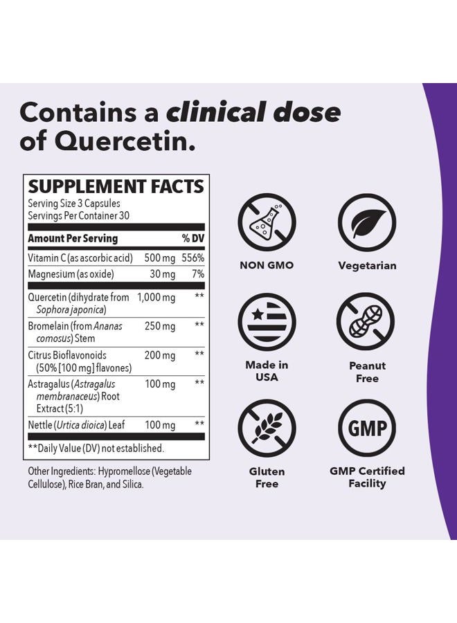 Life Seasons Breathe-X - Allergy & Sinus Relief Supplement - Supports Sinuses & Nasal Discomfort - Non-Drowsy & Fast-Acting - Quercetin, Bromelain, Citrus Bioflavonoids, Nettle Leaf & Vitamin C - 90 Capsules - Image 2