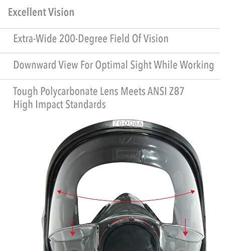 NORTH Honeywell Safety Products 760008A Safety Products, 7600 Series Full Facepiece Respirator, Dual Cartridge, Medium/Large - Image 3