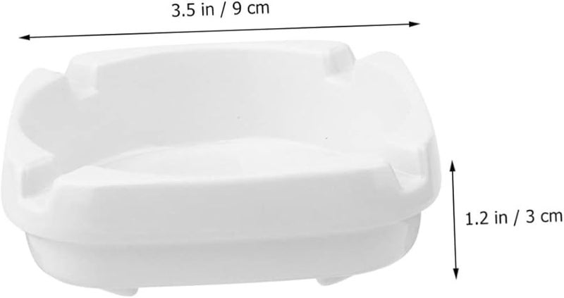 منفضة سجائر مربعة من الخزف الأبيض للمنزل والمطعم ومناطق التدخين - Image 2