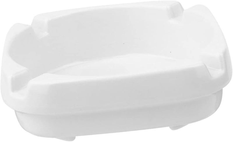 منفضة سجائر مربعة من الخزف الأبيض للمنزل والمطعم ومناطق التدخين - Image 1