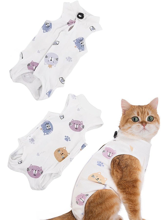 Cat Recovery Suit for Spay Abdominal Wounds, Breathable Cat Onesie for Cats After Surgery Female, Kitten Surgical Recovery Suit Female Cone of Shame Alternative for Cats Anti Licking(L) - Image 1