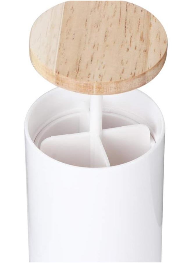 WYBOT - Mini Toothpick Holder, 4-Compartment Pop Up Toothpick Dispenser Qtip Cotton Swabs Container for Home Bathroom Kitchen Restaurants (Toothpick Not Included) - Image 1