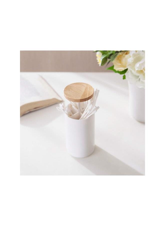 WYBOT - Mini Toothpick Holder, 4-Compartment Pop Up Toothpick Dispenser Qtip Cotton Swabs Container for Home Bathroom Kitchen Restaurants (Toothpick Not Included) - Image 1