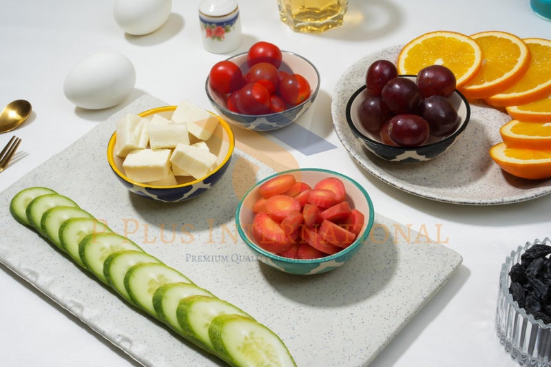 P-PLUS INTERNATIONAL Hand Painted Ceramic Rice Bowl | Soup Bowl | Pasta Bowl | 75 ML 8.5 CM | Fruit Bowl | Noodle Bowl | Snack Serving Bowl | Food Safe Material | Microwave Safe (Grey, Set of 6) - Image 4