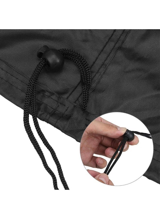 AIWANTO Heavy-Duty Waterproof Patio Furniture Cover – Rectangular 420D Oxford Fabric Outdoor Table & Chair Protector, UV-Resistant Dustproof Cover with Drawstring Cord Stopper & Storage Bag – Black - Image 4