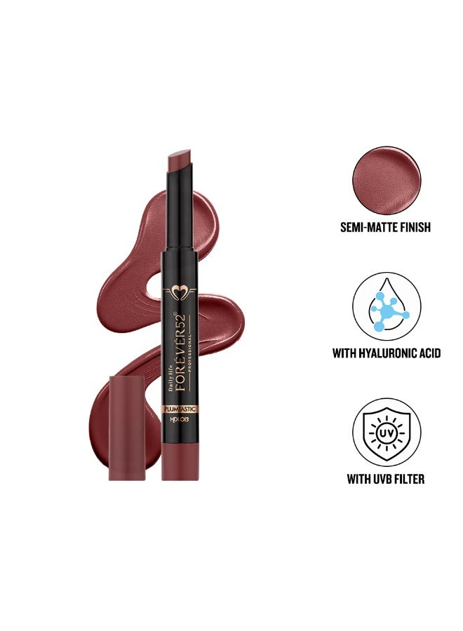 Daily Life Forever52 Hydra Lipstick, Semi-Matte Finish| Enriched with Hyaluronic Acid, Vitamin E & UVB Filter| 97% Lip Darkness Reduction | Vegan & Cruelty Free (PLUMTASTIC-13, 2g) - Image 3