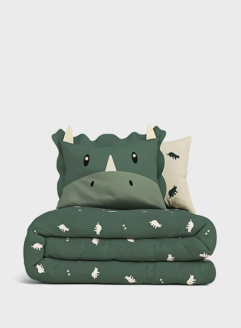 Marks & Spencer Cotton Mix 3D Dino Single Bedding Set