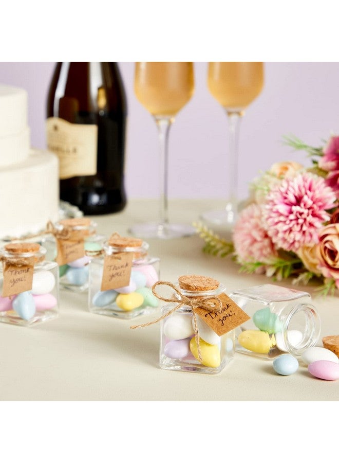 BLUE PANDA 15 Pack Small Glass Bottles with Cork Stoppers - Mini Jars with Cork Lids, Twine, and Blank Tags for Crafting & Spices - Small Bottles 1.7 Oz (50ml) - Image 5