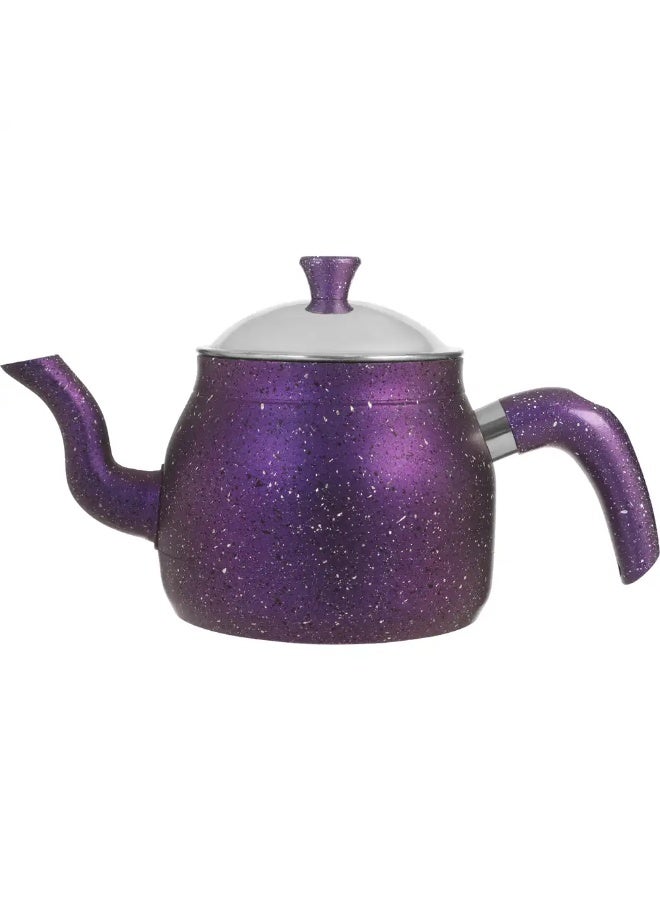 Aluminum teapot with granite design and bakelite handle, 1.5 liters - Purple