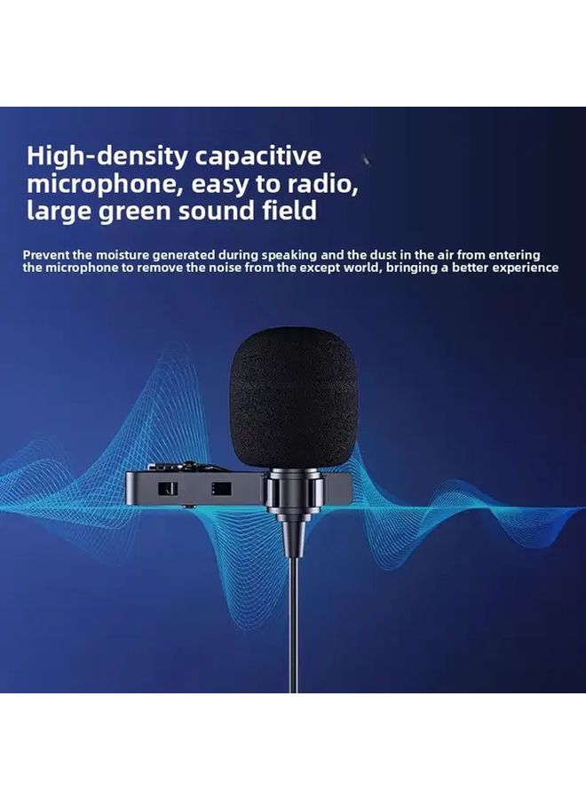 Black Type C 3 5mm Digital Wired Microphone 2 in 1 Headphones Karaoke Live Broadcast Gaming - Image 4