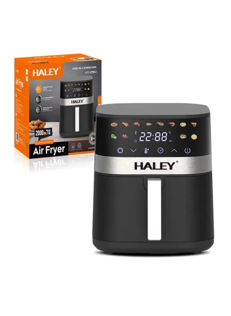 Haley مقلاة هوائية سعة 7 لترات مع تحكم رقمي ومؤقت ميكانيكي سهل الاستخدام بقوة 2000 واط - Image 1