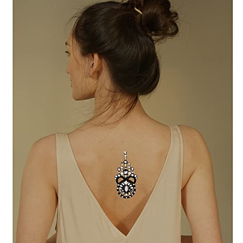 Comet Busters Black Glitter Temporary Tattoo Body Sticker (BT255) - Image 3
