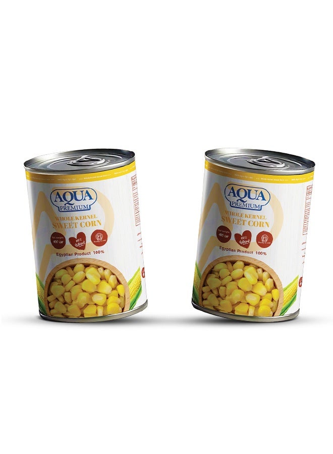 AQUA PREMIUM Sweet Corn easy open 400grams Pack of 2 - Image 1