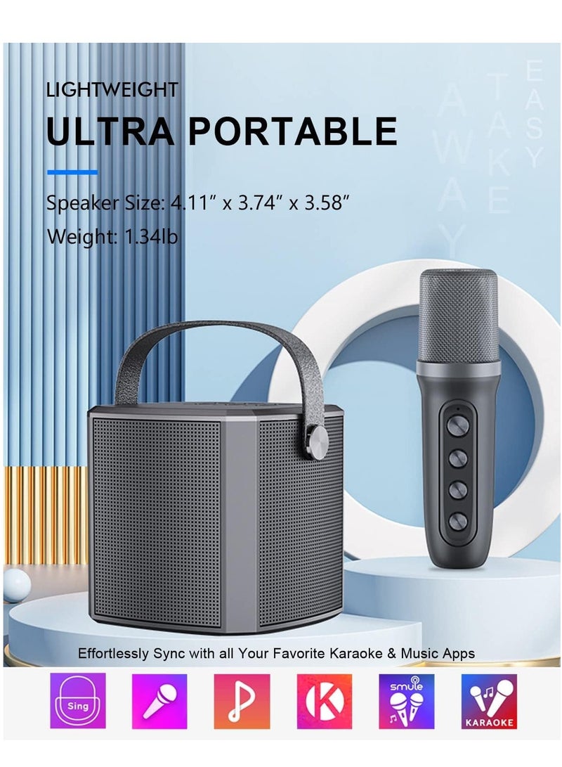JAJEEK Karaoke Machine with Bluetooth, Microphones, Portable PA System & Speaker – Wireless Karaoke Set, Bluetooth Karaoke System for Singing, Parties & Events (Black) - Image 4