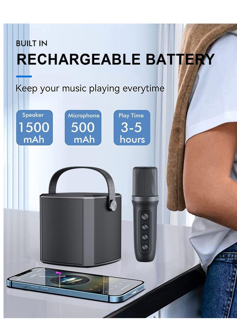 JAJEEK Karaoke Machine with Bluetooth, Microphones, Portable PA System & Speaker – Wireless Karaoke Set, Bluetooth Karaoke System for Singing, Parties & Events (Black) - Image 2