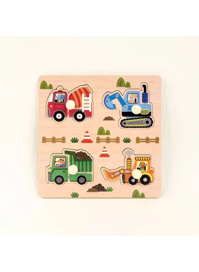 لعبة خشبية للبزل - لوحة مطابقة المرور - مهارات حركية دقيقة - تنسيق بين اليد والعين - هدية تعليمية - Image 1