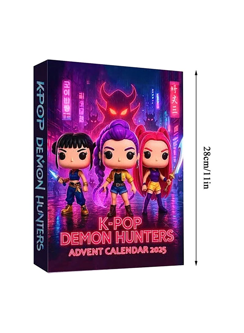 general K-POP: Demon-Hunting Girl Group Calendar Blind Box Acrylic Keychain Set Backpack and Car Hanging Decoration Can Be Used as Birthday or Holiday Gift - Image 2