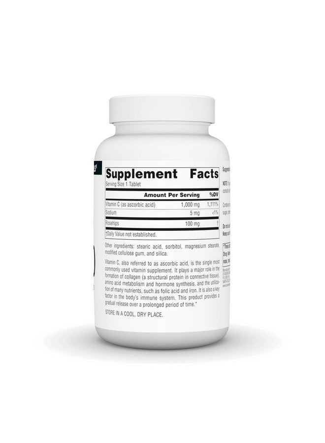 Source Naturals C-1000, with Rose HIPS 1000 mg for Immune System Support - 100 Time Release Tablets - Image 2