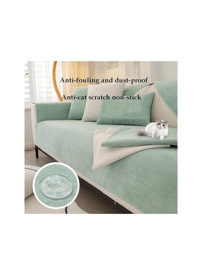 erorex Sofa Slipcovers Soft Chenille Sofa Cover, Waterproof Sofa Sleeve, L Shape Sofa Cover, 1, 2, 3, 4 Seater Sofa Cover, Pets Sofa Protector, Non Slip, Water Wash(رمادي,70 * 210cm) - Image 2