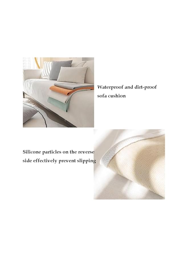 erorex Sofa Slipcovers Soft Chenille Sofa Cover, Waterproof Sofa Sleeve, L Shape Sofa Cover, 1, 2, 3, 4 Seater Sofa Cover, Pets Sofa Protector, Non Slip, Water Wash(رمادي,70 * 210cm) - Image 4