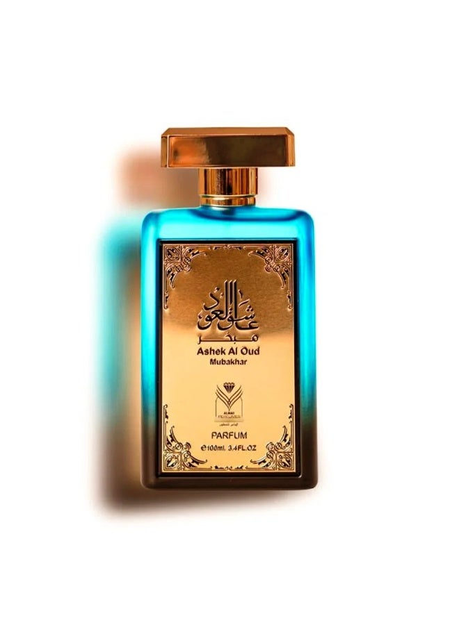 ALMAS PERFUMES Ashek Al Oud Mubakhar EDP Unisex 100ml - Image 2