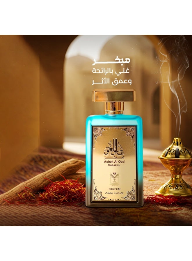 ALMAS PERFUMES Ashek Al Oud Mubakhar EDP Unisex 100ml - Image 3