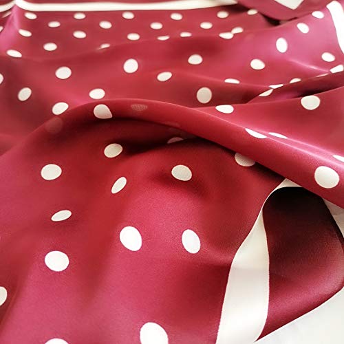 FONYVE Silk Feeling Scarf Medium Square Satin Head Wrap for Women 27.5 inches - Image 3