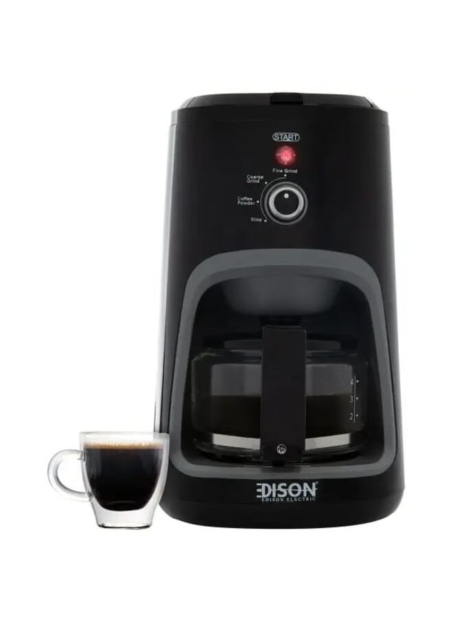 EDISON - Coffee machine 0.6L  black 900W - Image 1