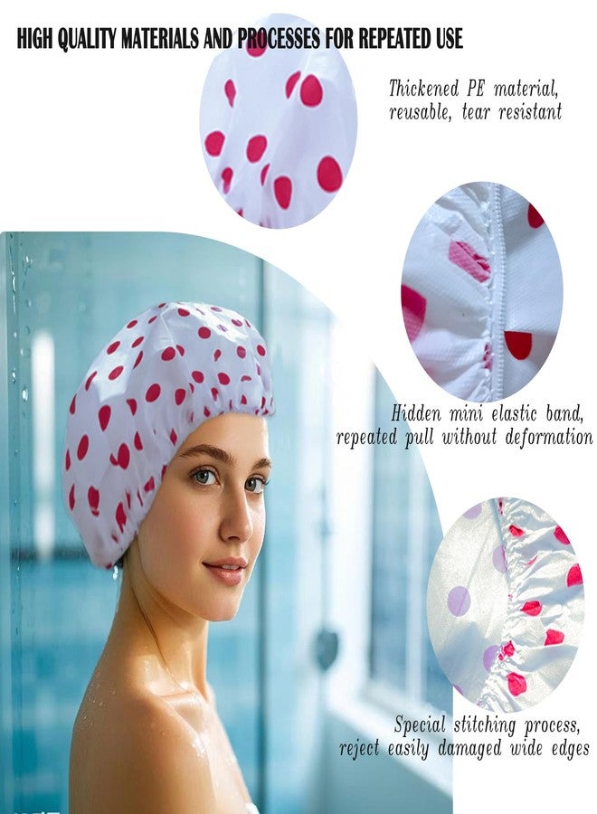 NCGDPZY 20-Pack Reusable Waterproof Shower Caps - 27cm Durable Elastic Hair Caps for Women, Men & Kids, Colorful Patterns, Individually Wrapped, Perfect for Shower, Cooking, Spa, Hair Care & Stocking Stuffers - Image 4