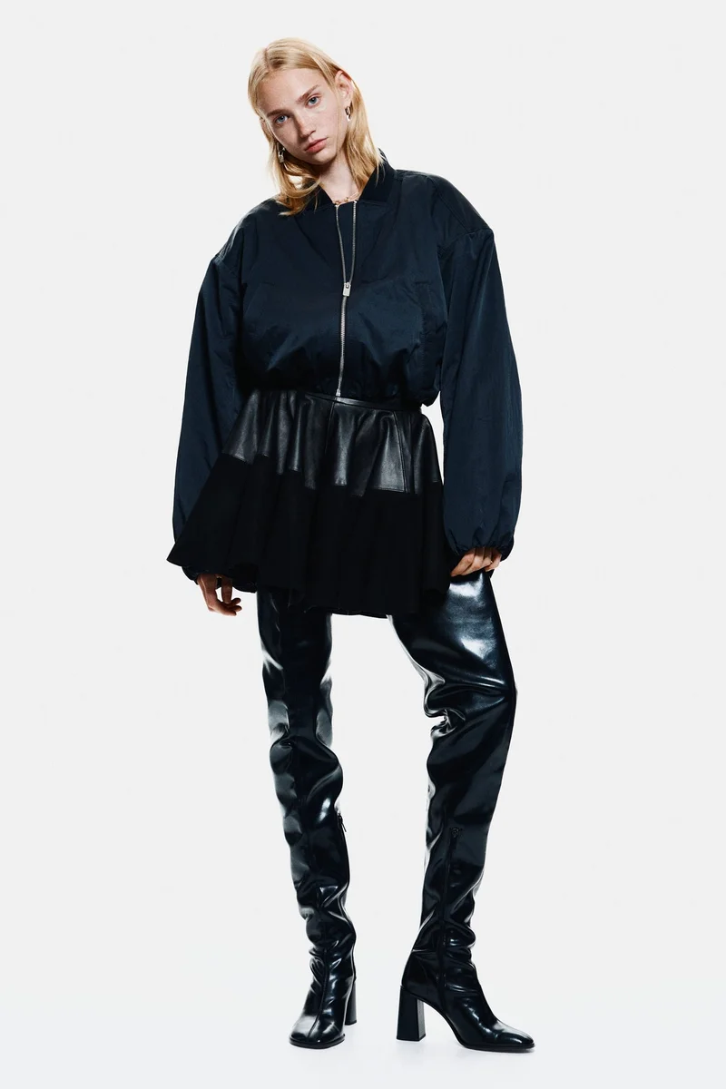 H&M Circular leather mini skirt