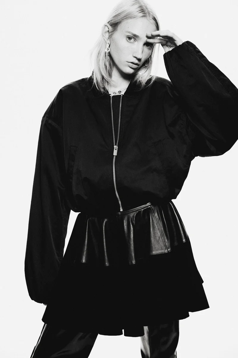 H&M Circular leather mini skirt