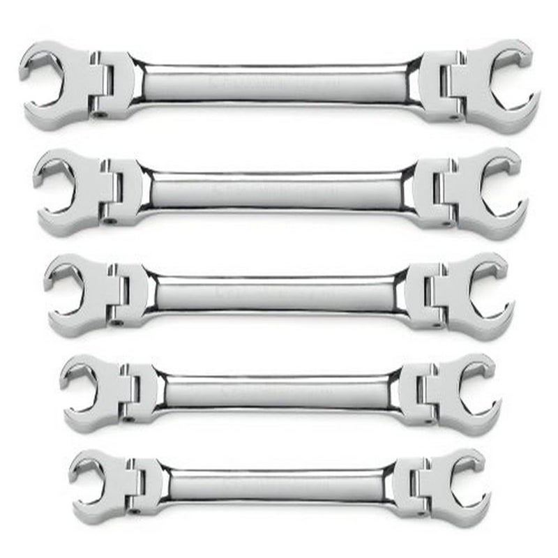 GEARWRENCH 5 Pc Flex Head Flare Nut Wrench Set SAE 81910