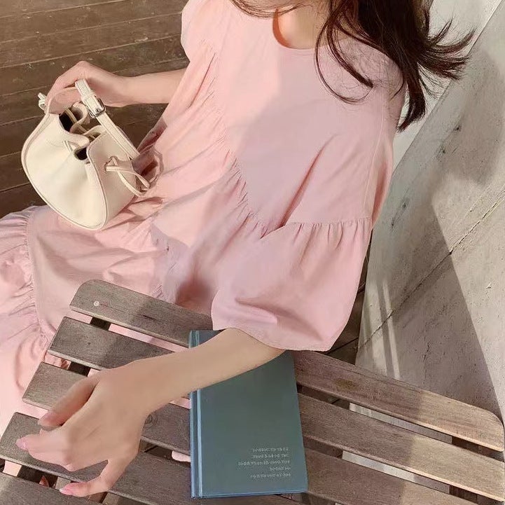 Summer Maternity Dress Fashion Plus Size Yellow Yellow - Image 5