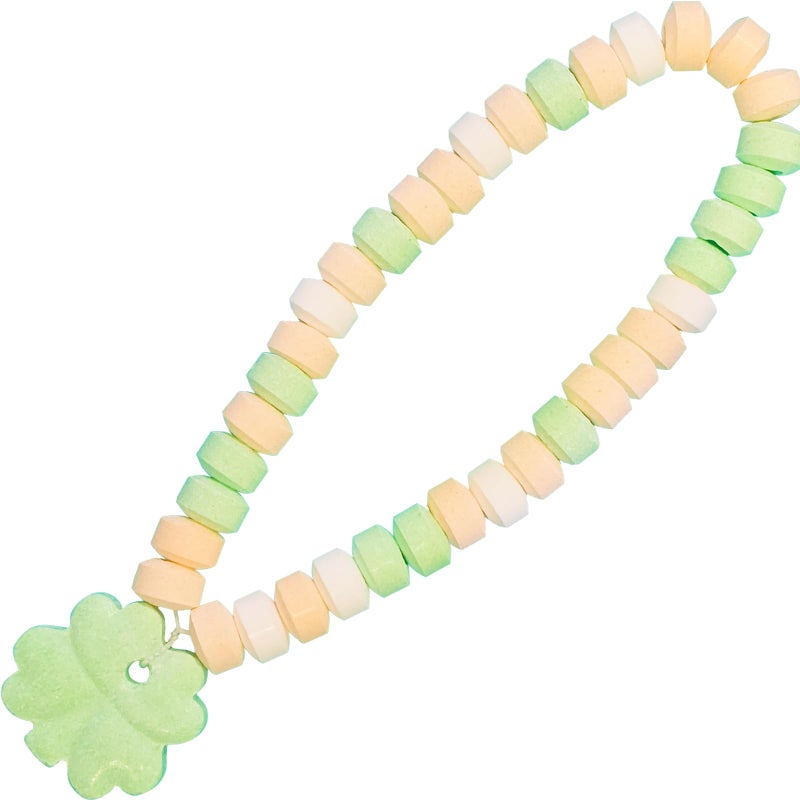 Fruidles Stretchable St. Patrick's Shamrock Candy Necklace, Multicolor Fruit-Flavored Chewables for Party Favors, 18g Necklace (12-Pack) - Image 2