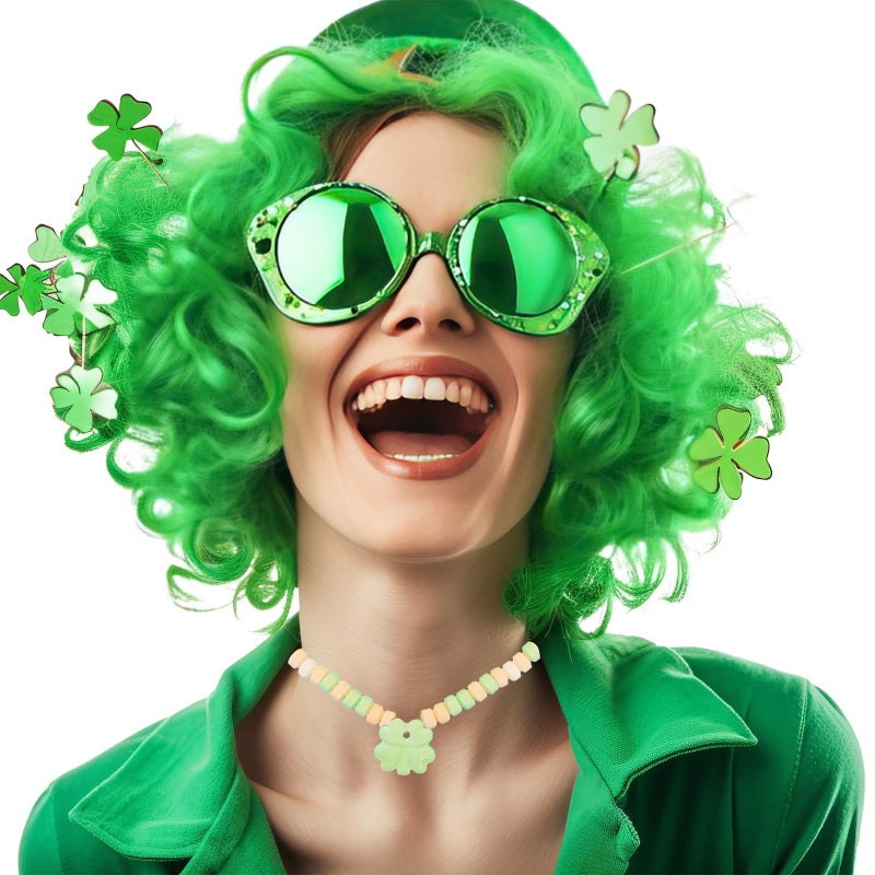 Fruidles Stretchable St. Patrick's Shamrock Candy Necklace, Multicolor Fruit-Flavored Chewables for Party Favors, 18g Necklace (12-Pack) - Image 4